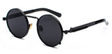 Peekaboo clear red sunglasses men steampunk 2018 metal frame retro vintage round sun glasses for women black uv400
