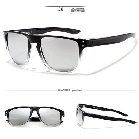 Non-slip Design New Arrival Men Sport Sunglasses Polarized Eyewear Women UV400 zonnebril mirror With Case KDEAM KD6790
