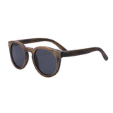 BerWer round Frame Bamboo Sunglass 2018 Fashion Wooden Sunglasses Men Women Sun Glasses