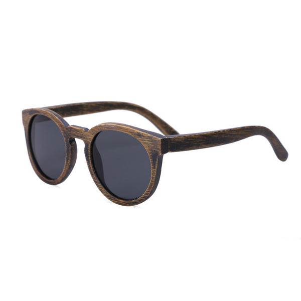 BerWer round Frame Bamboo Sunglass 2018 Fashion Wooden Sunglasses Men Women Sun Glasses