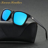 KarenHeather Polarized Sunglasses Men's Driving mirror Square Black Frame Eyewear  For Men Aluminium Magnesium