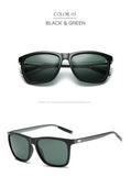 KarenHeather Polarized Sunglasses Men's Driving mirror Square Black Frame Eyewear  For Men Aluminium Magnesium