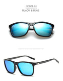 KarenHeather Polarized Sunglasses Men's Driving mirror Square Black Frame Eyewear  For Men Aluminium Magnesium