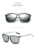 KarenHeather Polarized Sunglasses Men's Driving mirror Square Black Frame Eyewear  For Men Aluminium Magnesium