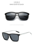 KarenHeather Polarized Sunglasses Men's Driving mirror Square Black Frame Eyewear  For Men Aluminium Magnesium
